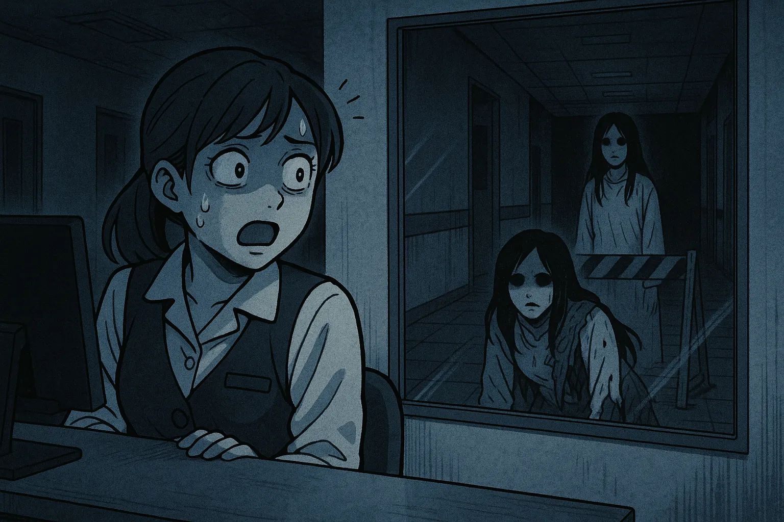 Japanese Ghost Story illustration "title: The Night Clinic"