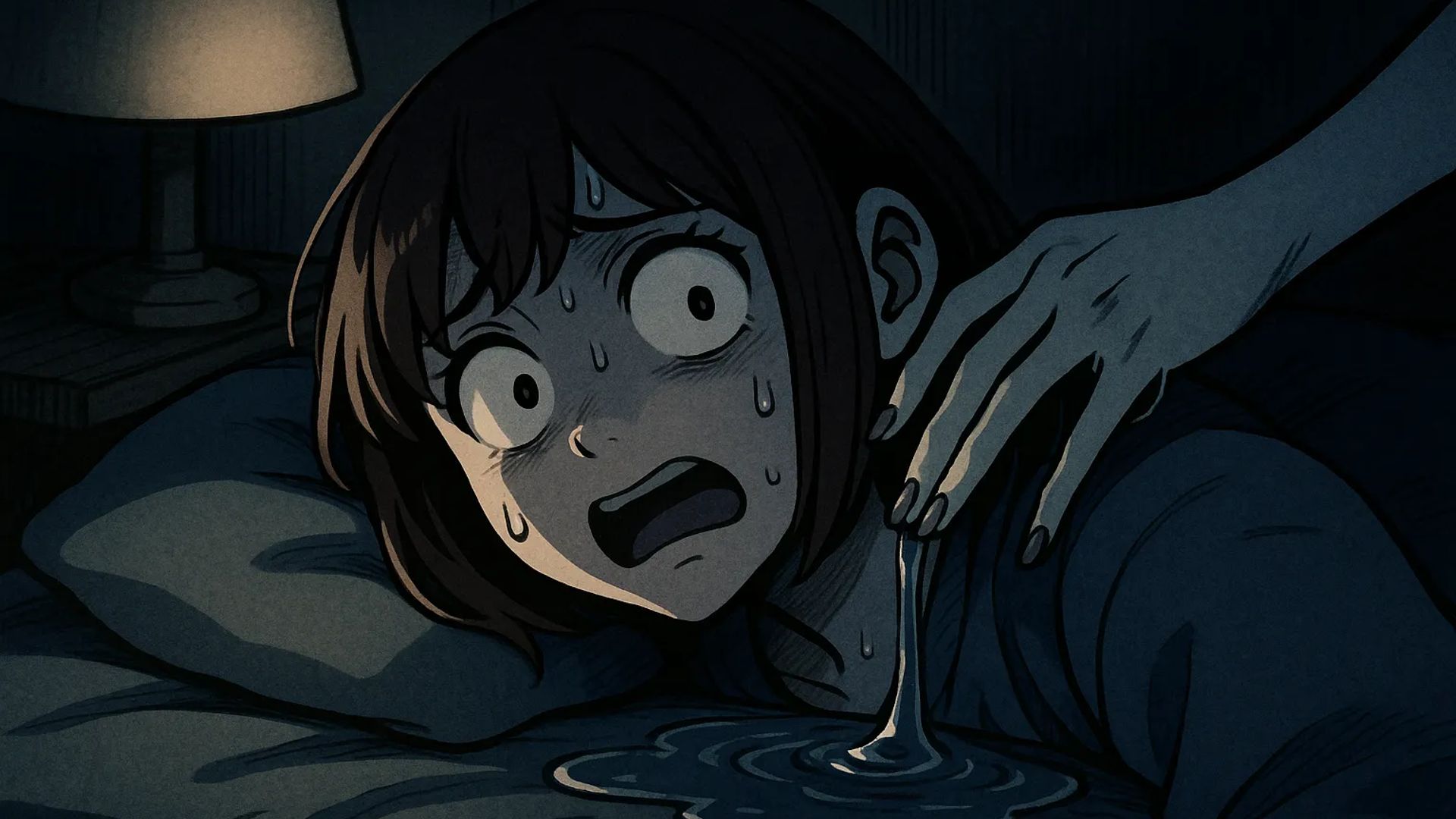 Japanese Ghost Story illustration "title: The Sound of Water"