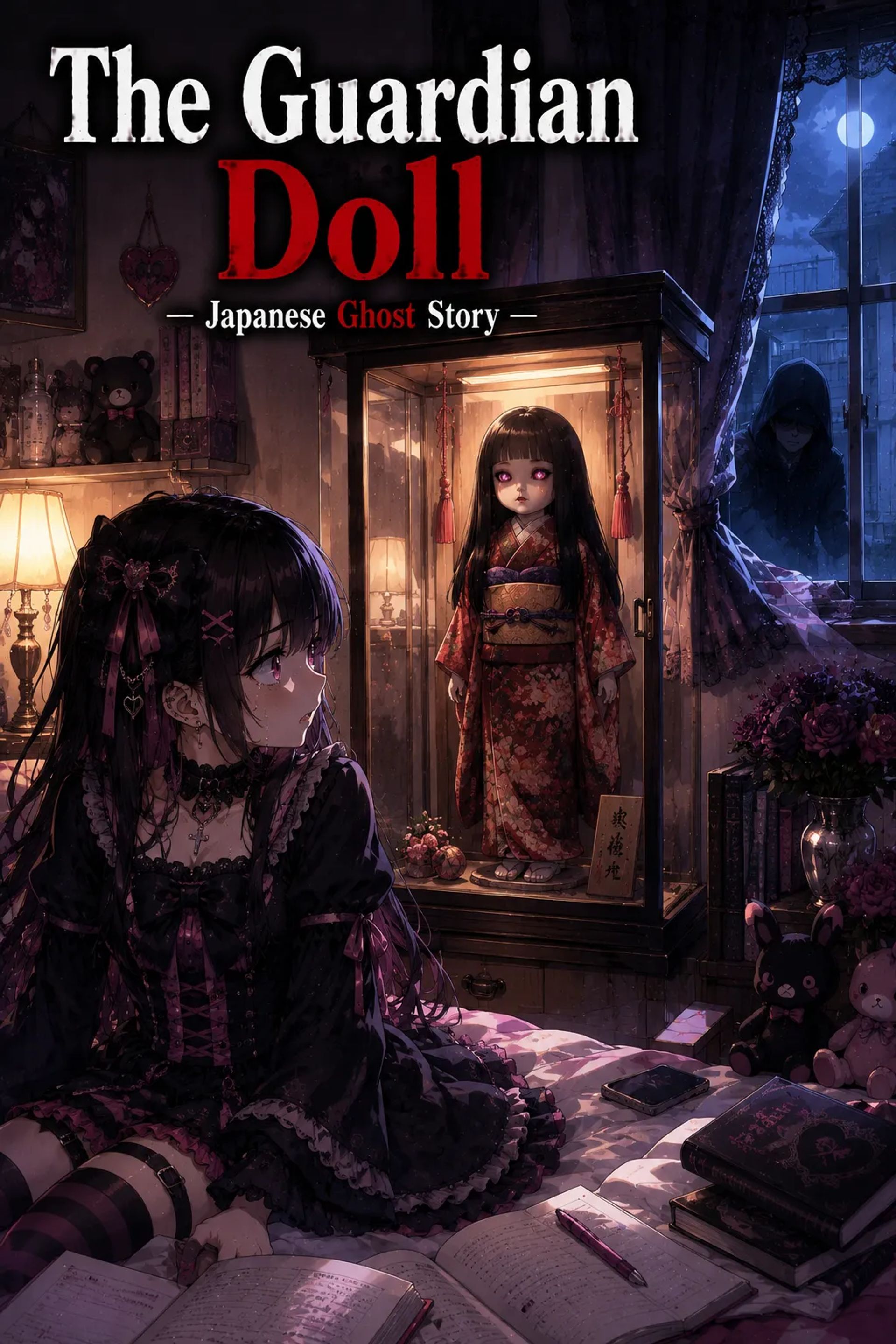 Japanese Ghost Story illustration "title: The Guardian Doll"
