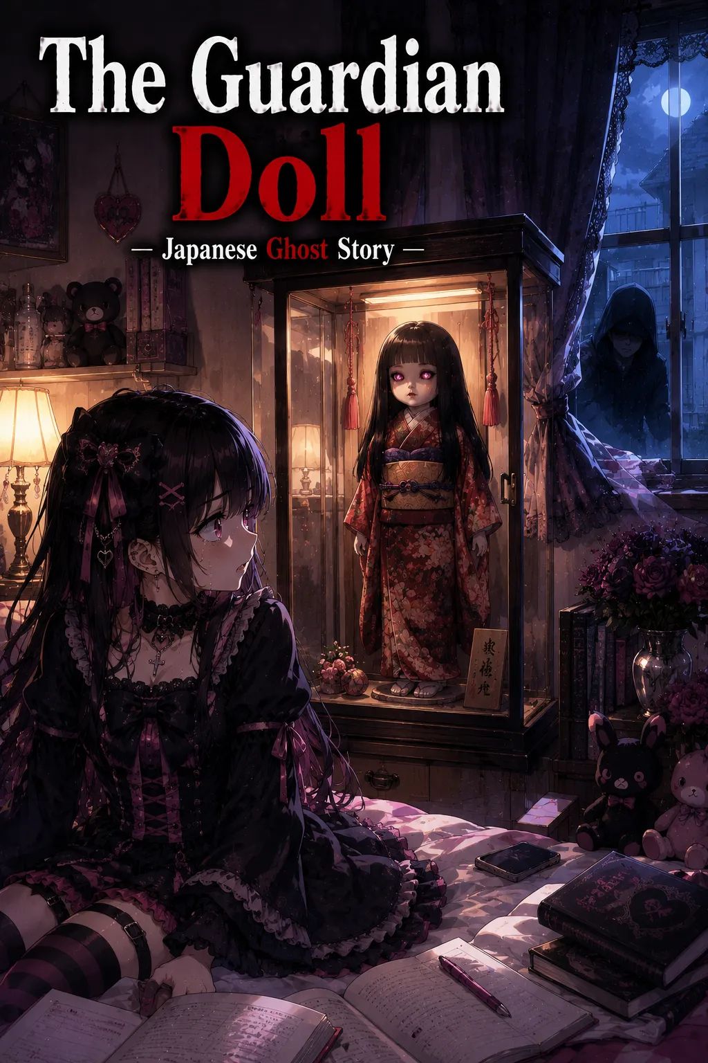 Japanese Ghost Story illustration "title: The Guardian Doll"