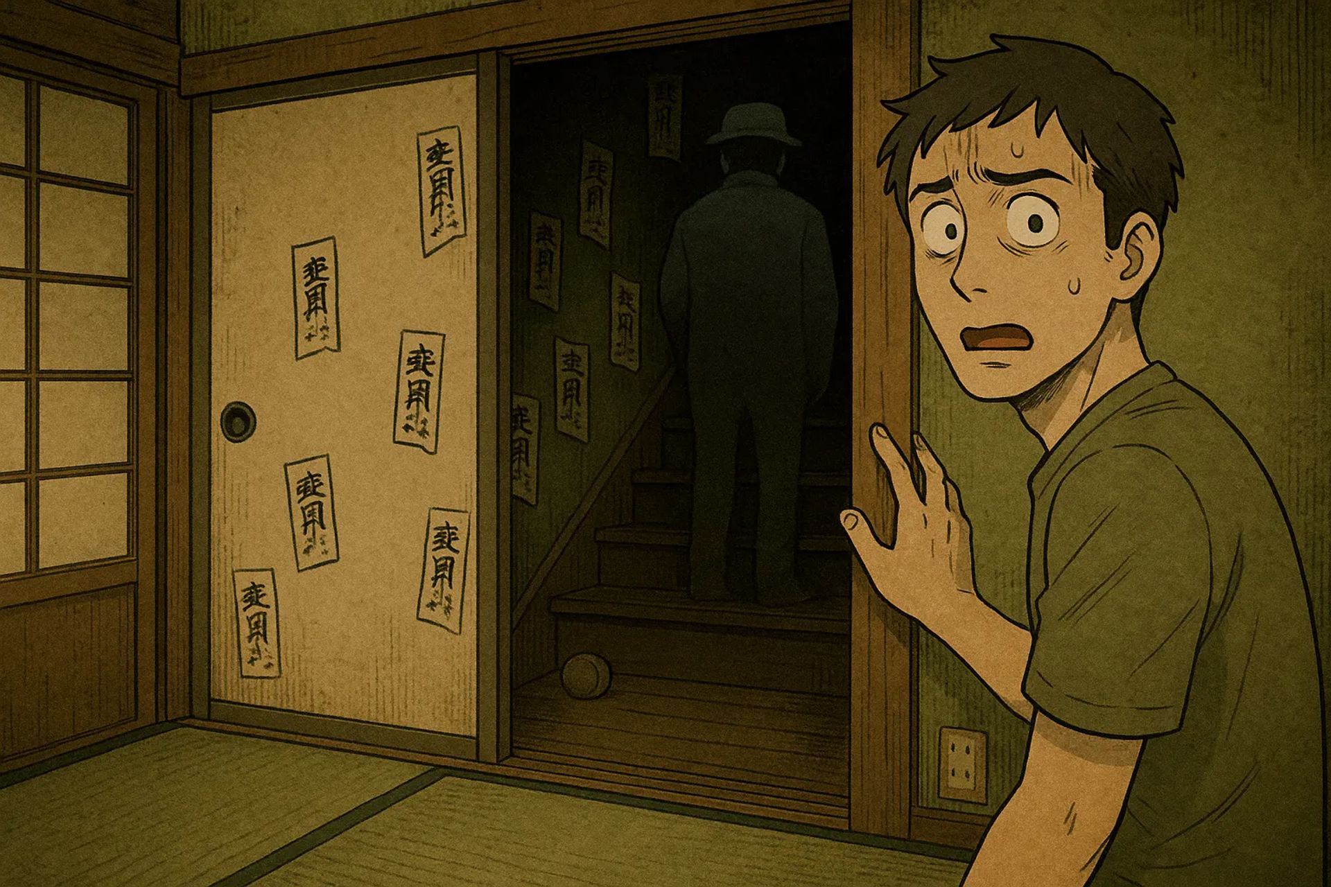 Japanese Ghost Story illustration "title: The Bargain Property"