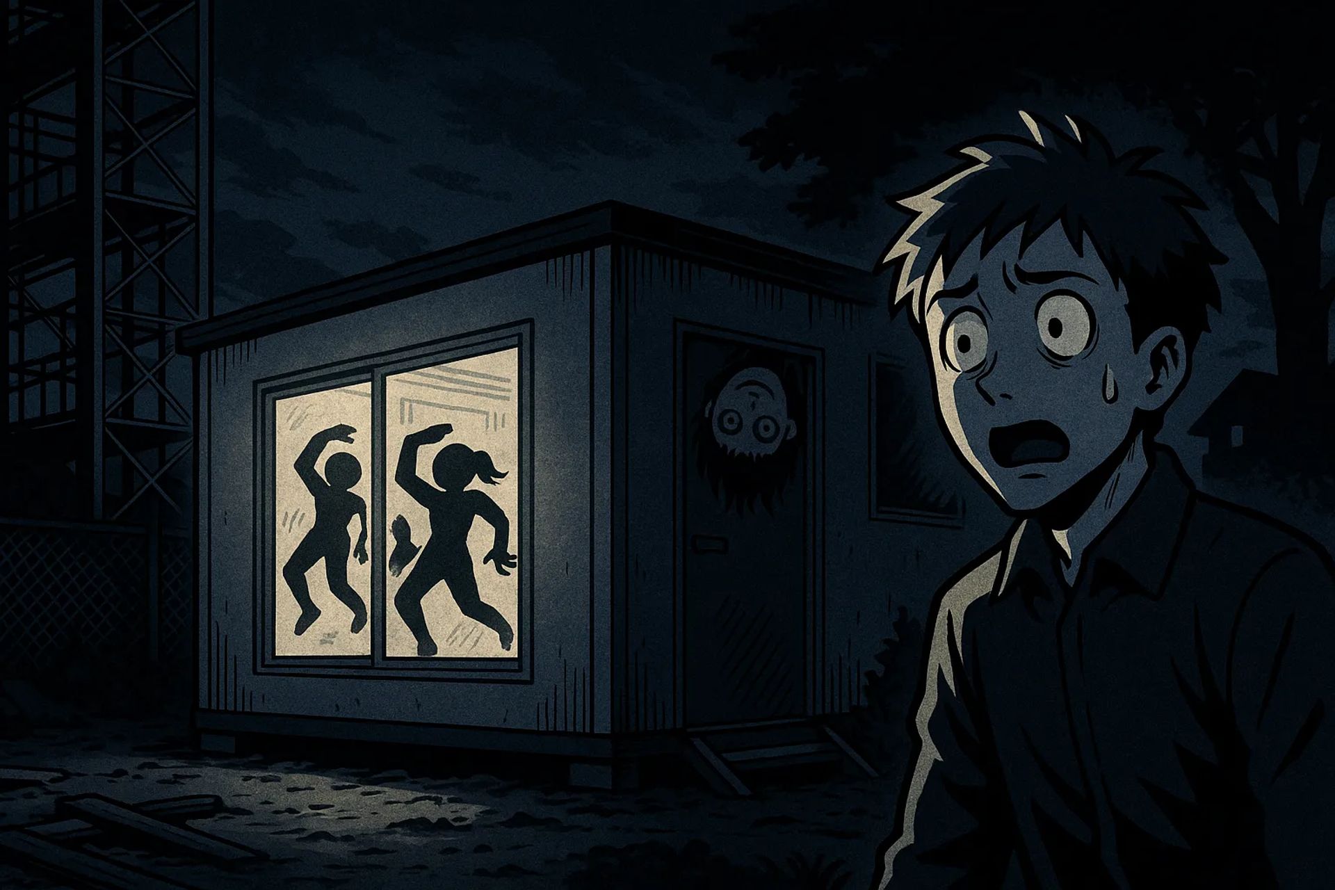 Japanese Ghost Story illustration "title: The Prefab Light"