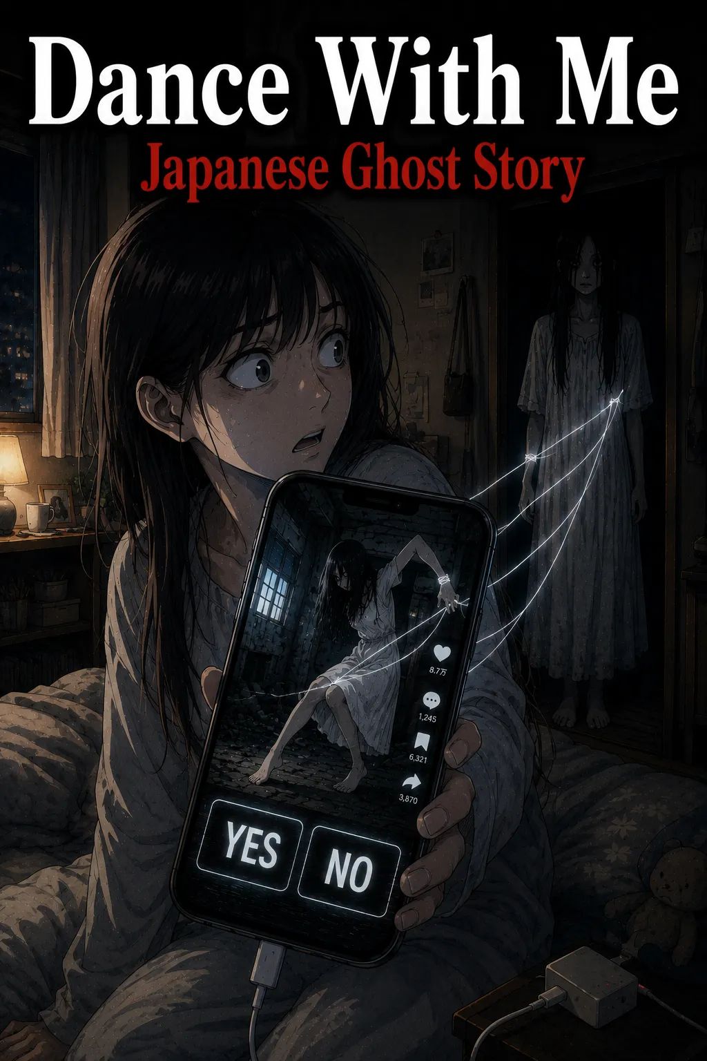 Japanese Ghost Story illustration "title: Dance With Me"