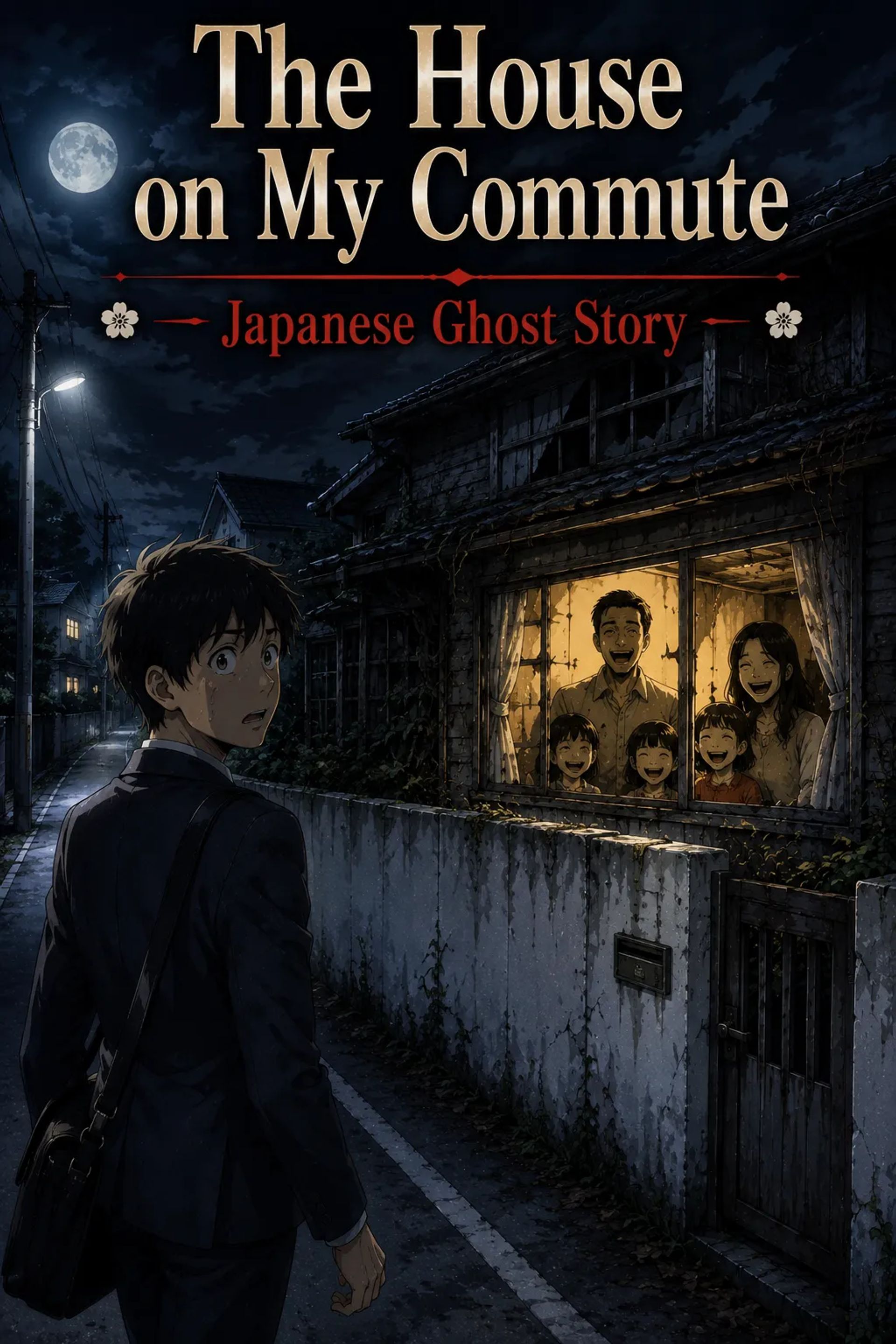 Japanese Ghost Story illustration "title: The House on My Commute"