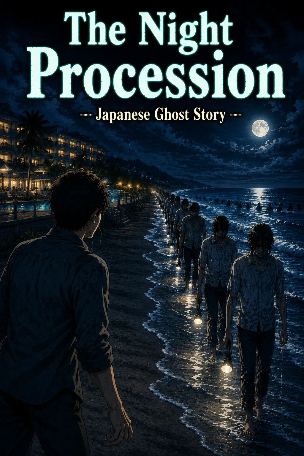 Japanese Ghost Story illustration "title: The Night Procession"