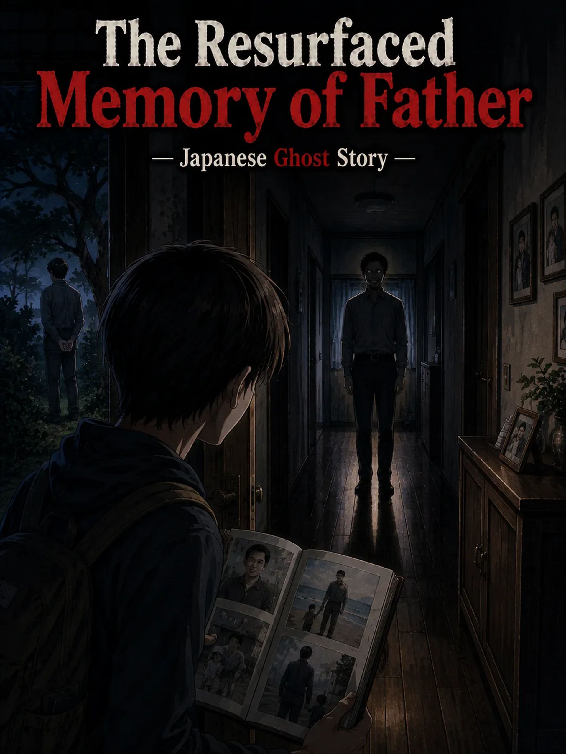Japanese Ghost Story illustration "title: The Memory of Father"