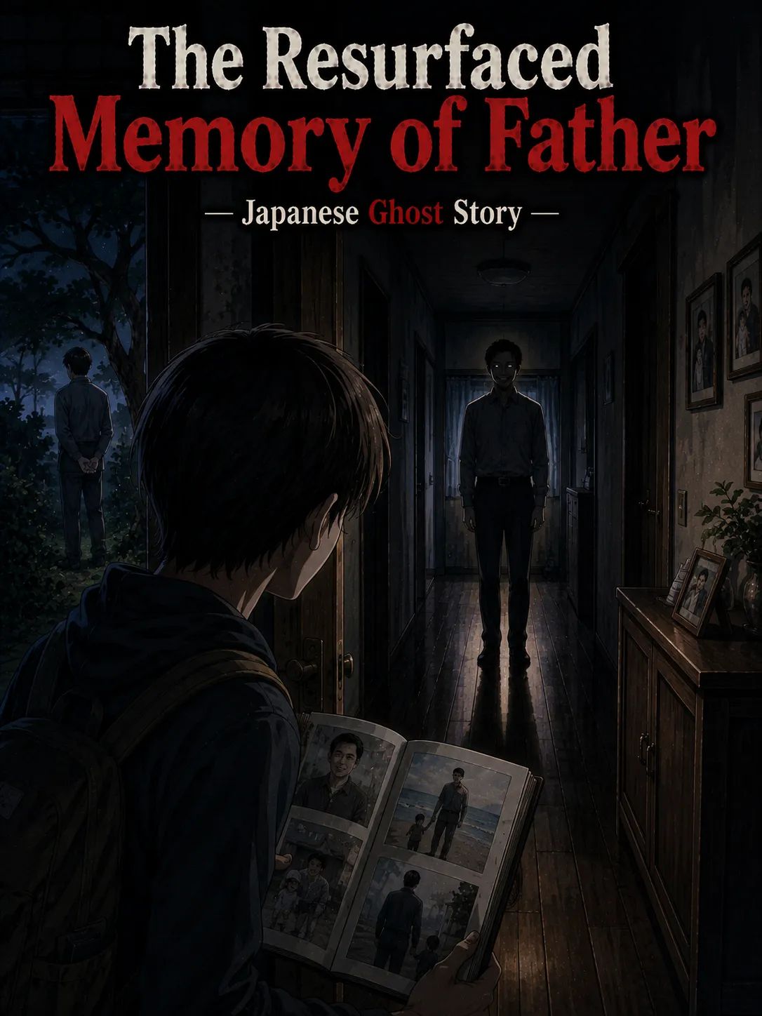 Japanese Ghost Story illustration "title: The Memory of Father"