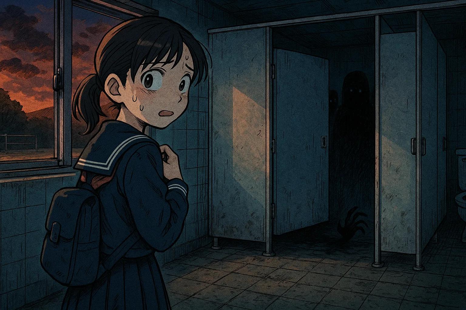 運動場横のトイレ