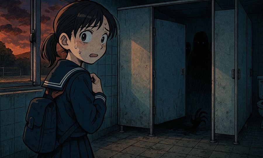 運動場横のトイレ