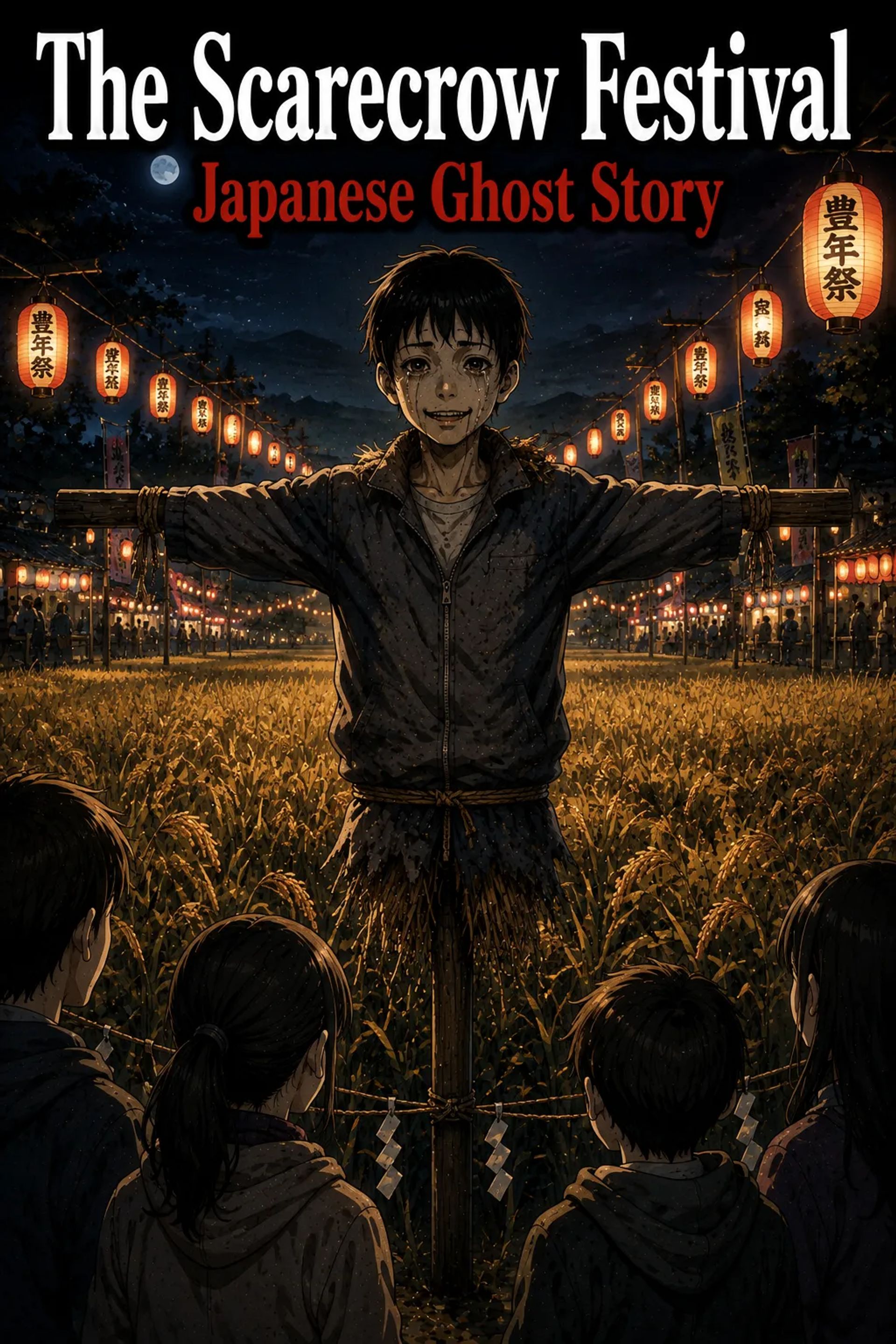 Japanese Ghost Story illustration "title: The Scarecrow Festival"