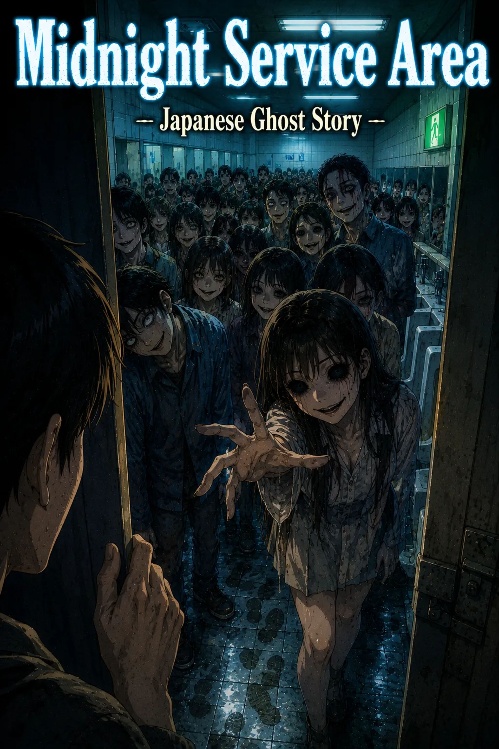 Japanese Ghost Story illustration "title: Midnight Service Area"