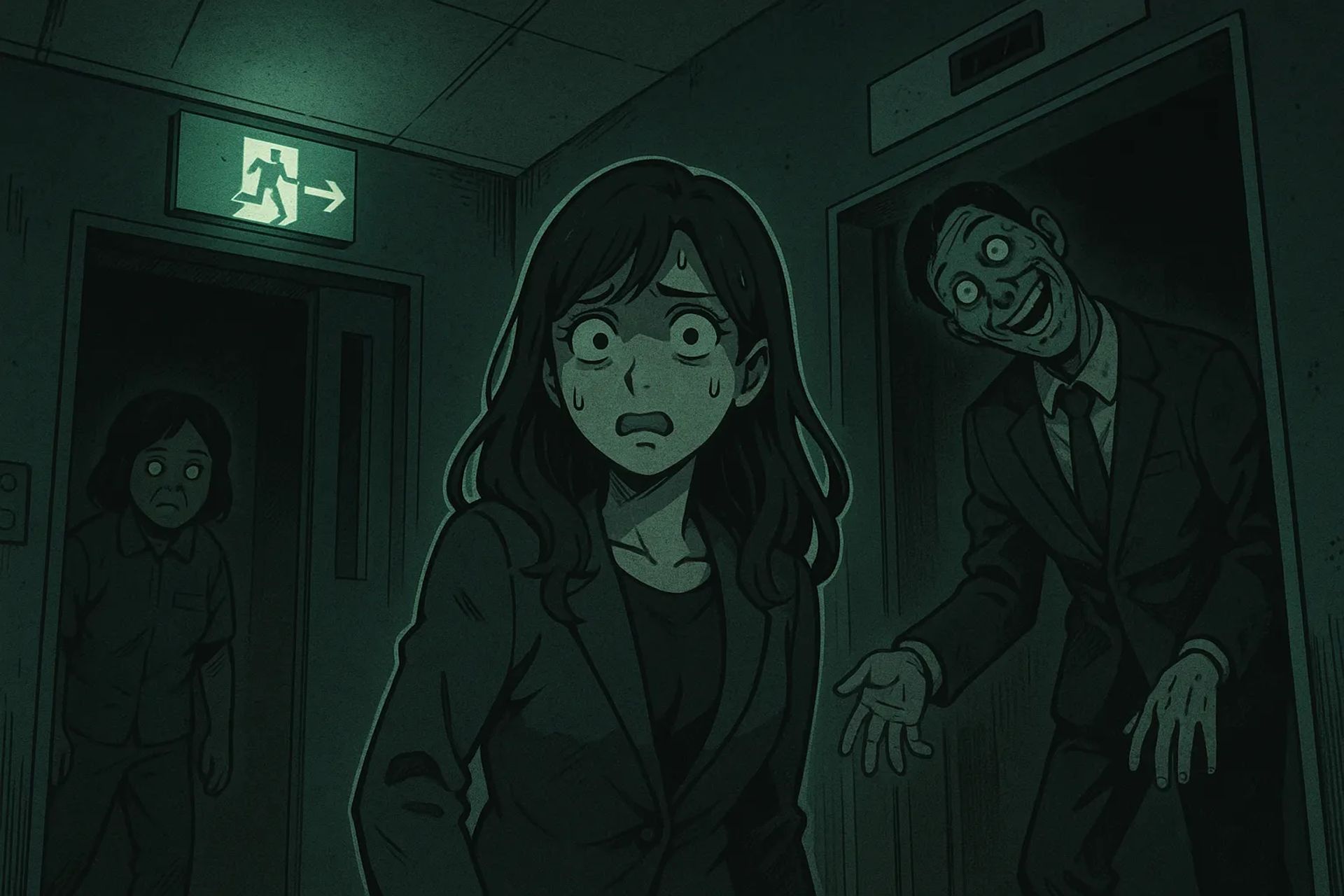 Japanese Ghost Story illustration "title: Late-Night Sales Call"