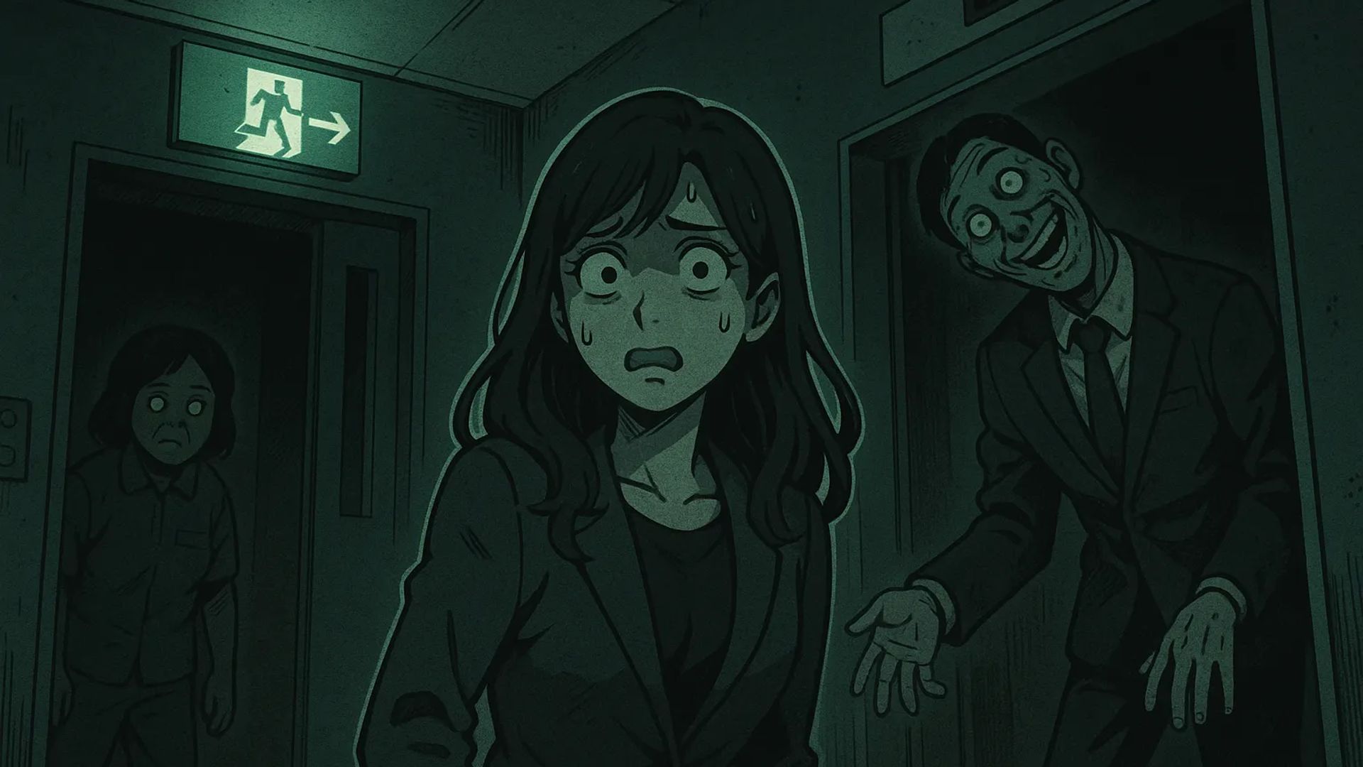 Japanese Ghost Story illustration "title: Late-Night Sales Call"