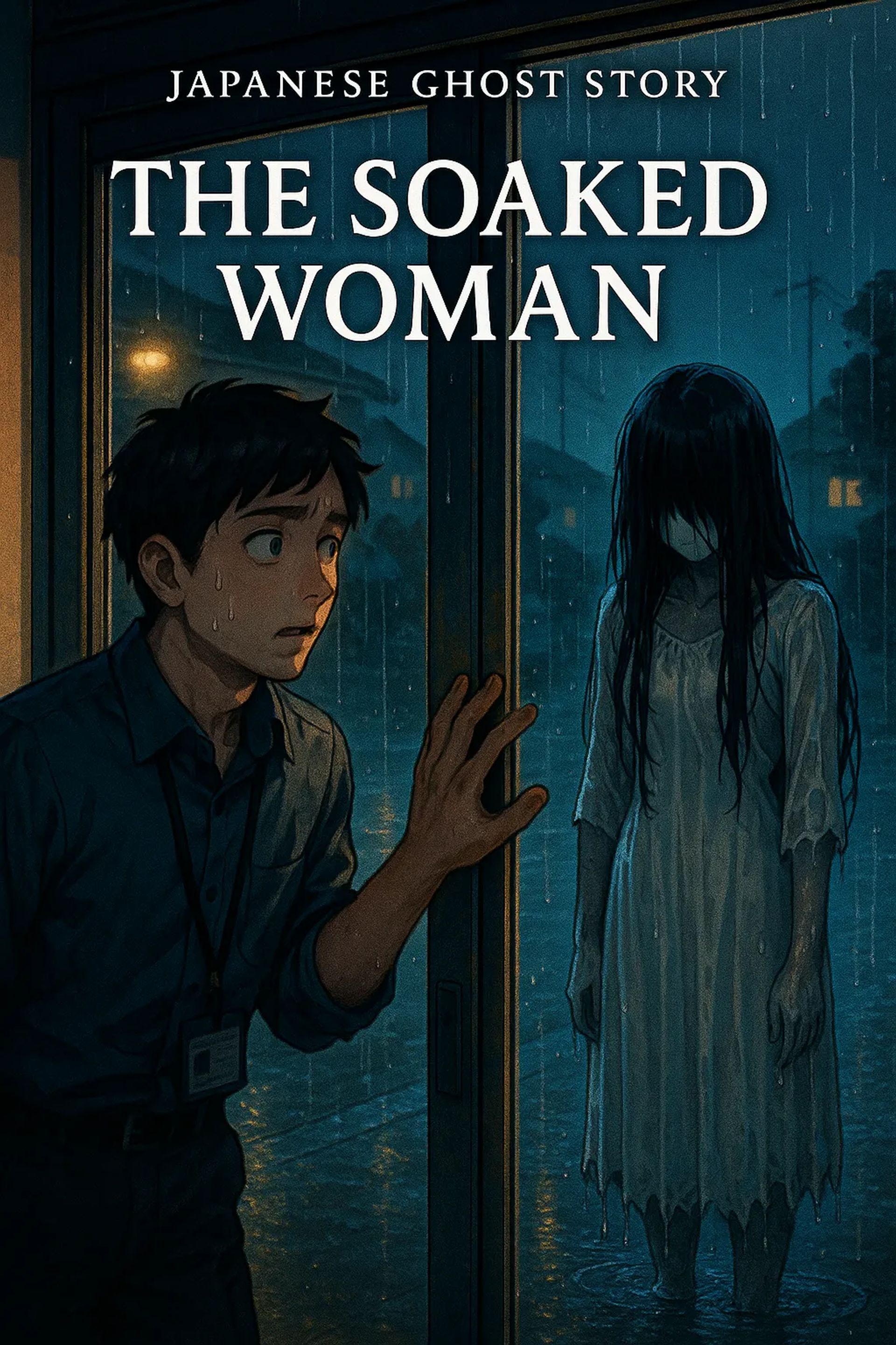 Japanese Ghost Story illustration "title: The Soaked Woman"