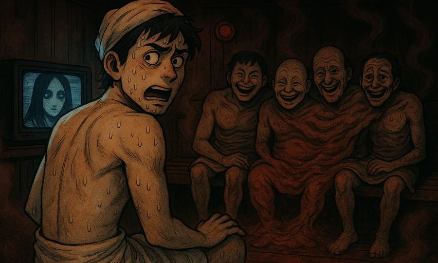 深夜のサウナ
