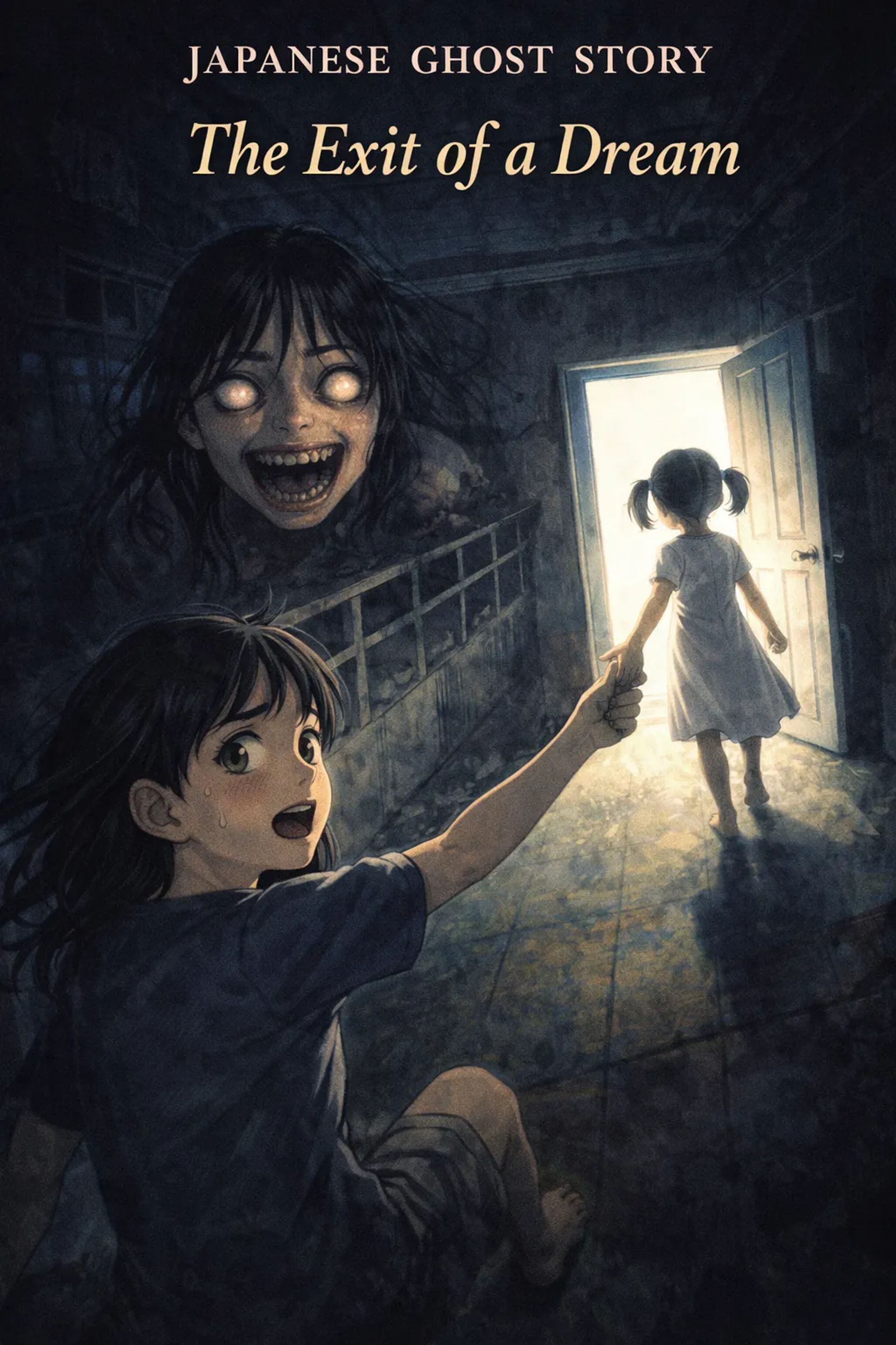 Japanese Ghost Story illustration "title: The Exit of a Dream"