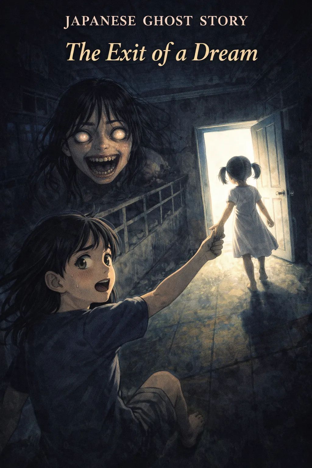 Japanese Ghost Story illustration "title: The Exit of a Dream"