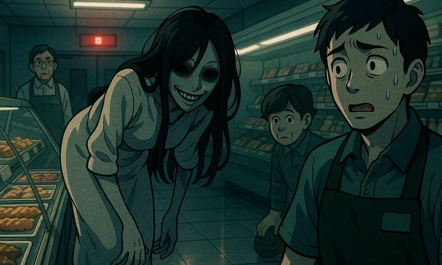 スーパーの奇妙な客