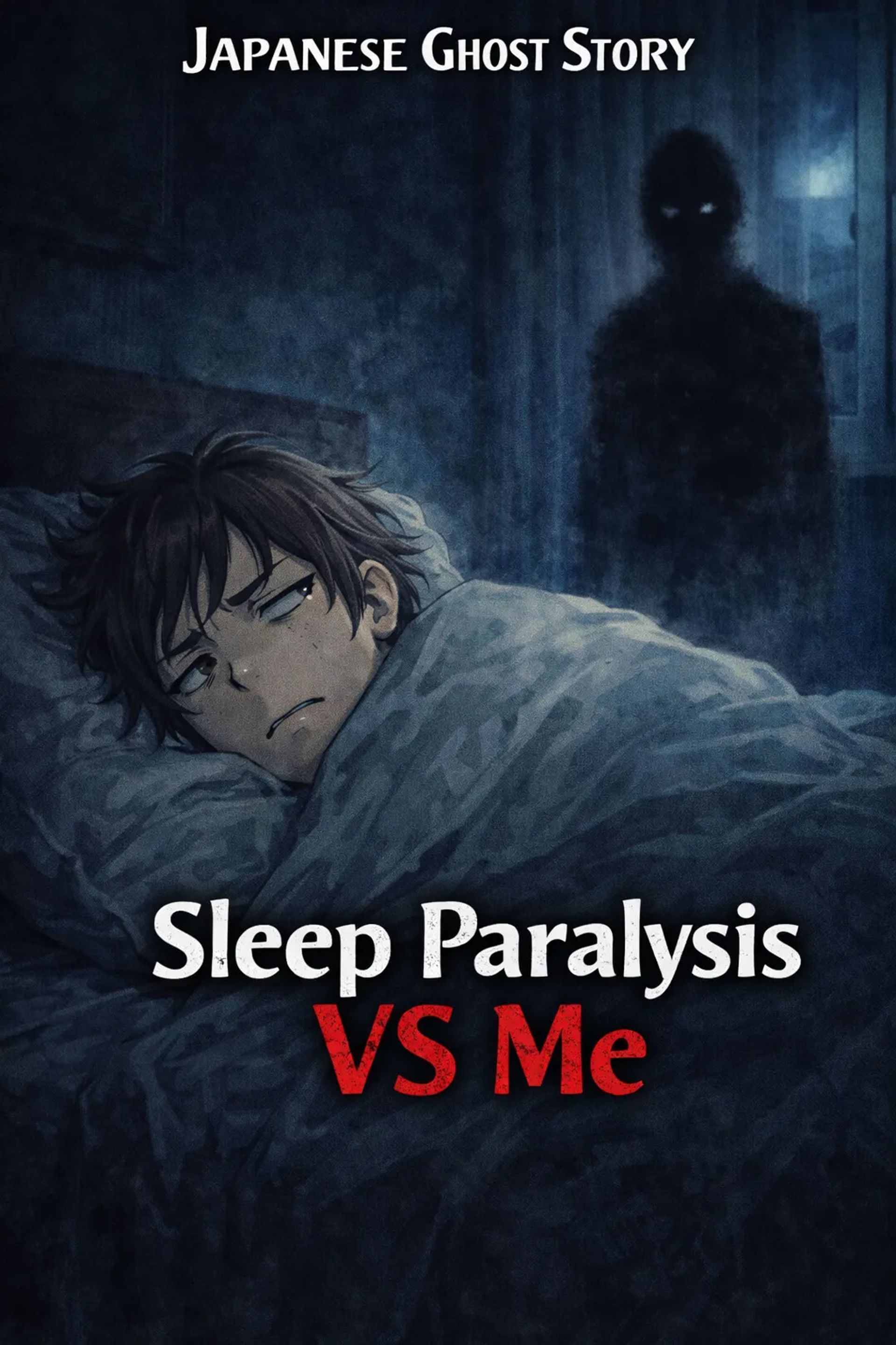 Japanese Ghost Story illustration "title: Sleep Paralysis VS Me"