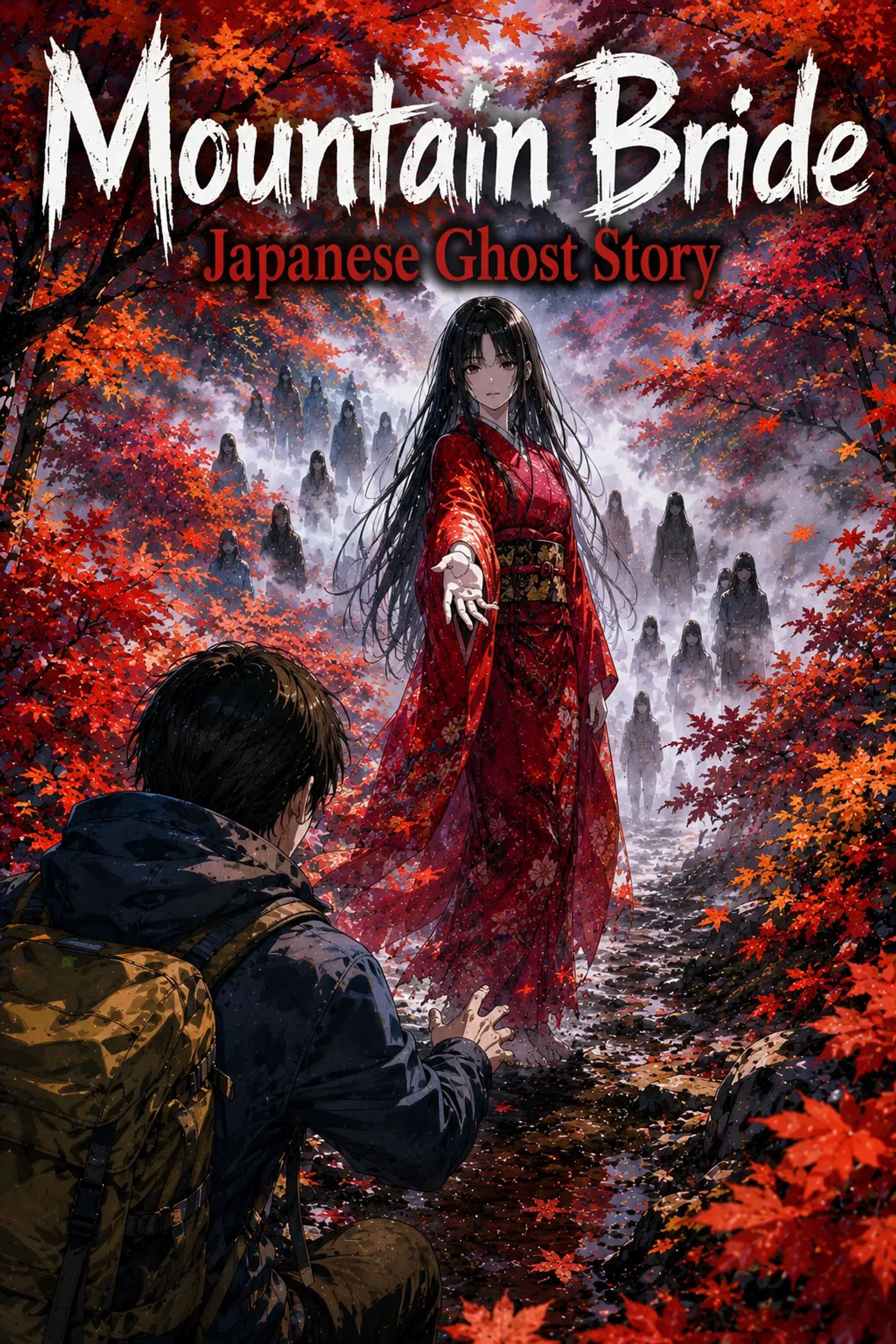 Japanese Ghost Story illustration "title: Mountain Bride"