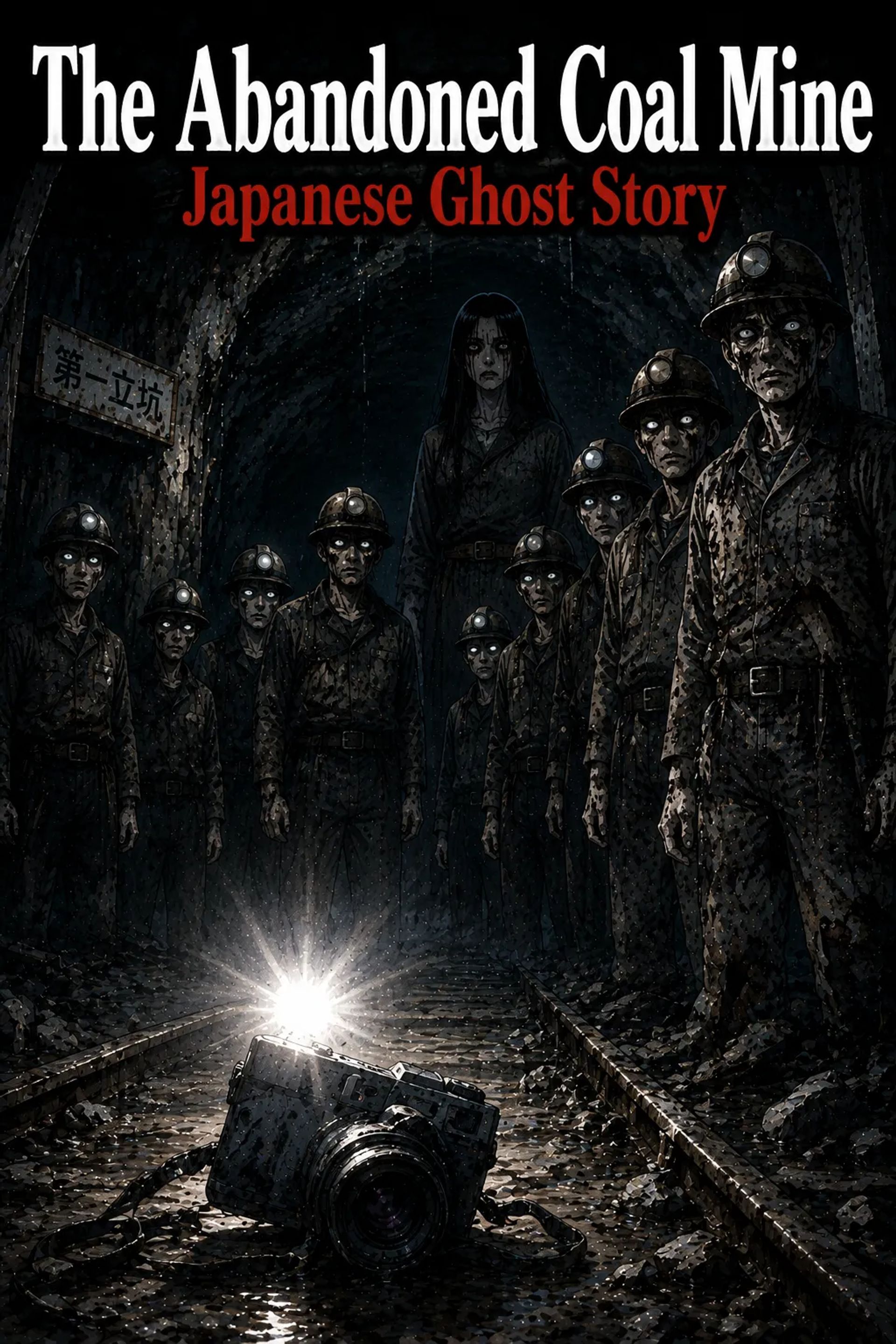 Japanese Ghost Story illustration "title: The Abandoned Coal Mine"