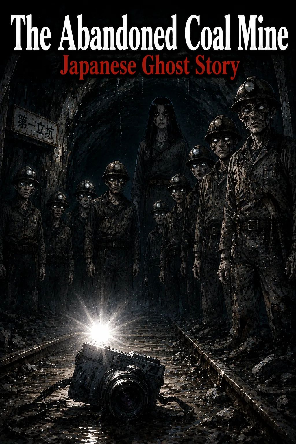 Japanese Ghost Story illustration "title: The Abandoned Coal Mine"