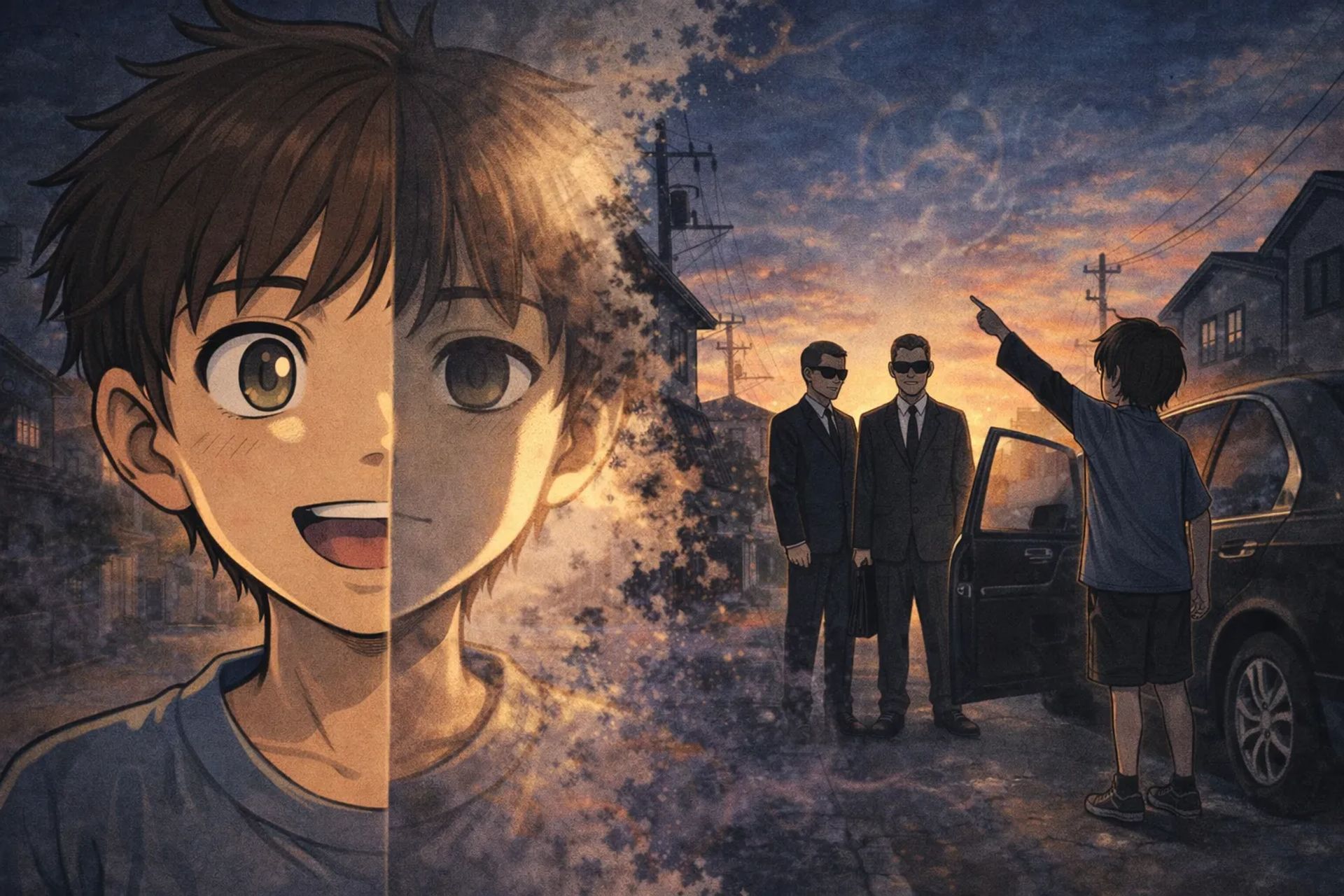 Japanese Ghost Story illustration "title: The Boy Who Was an Esper"