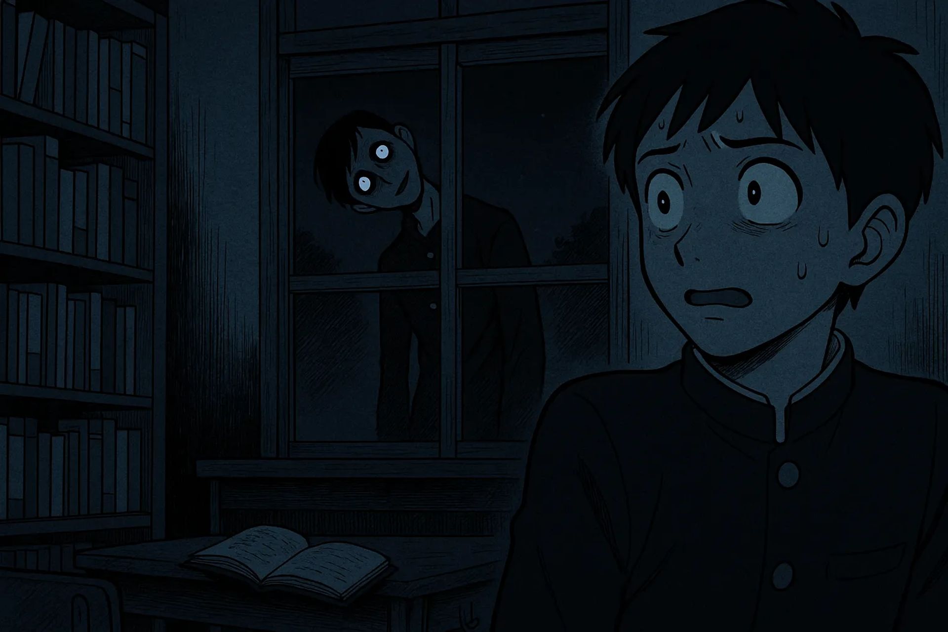 Japanese Ghost Story illustration "title: The Secret Behind the Seven Mysteries"