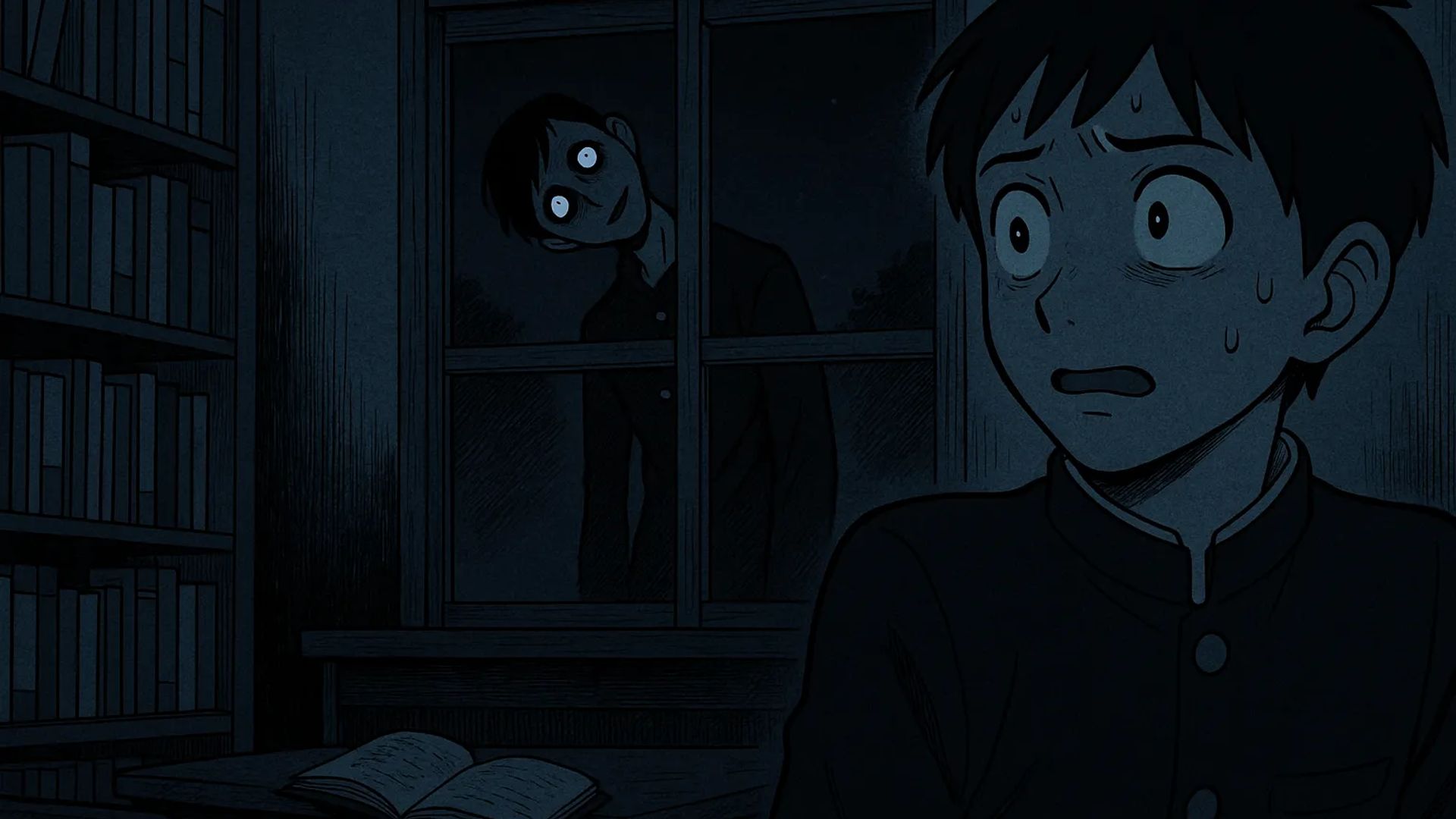 Japanese Ghost Story illustration "title: The Secret Behind the Seven Mysteries"