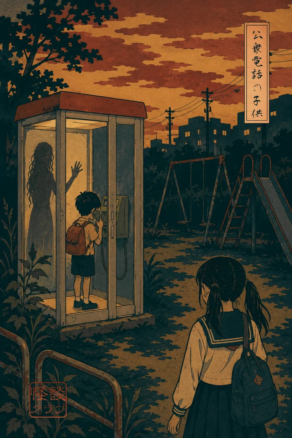 The Child at the Payphone 浮世絵サムネイル