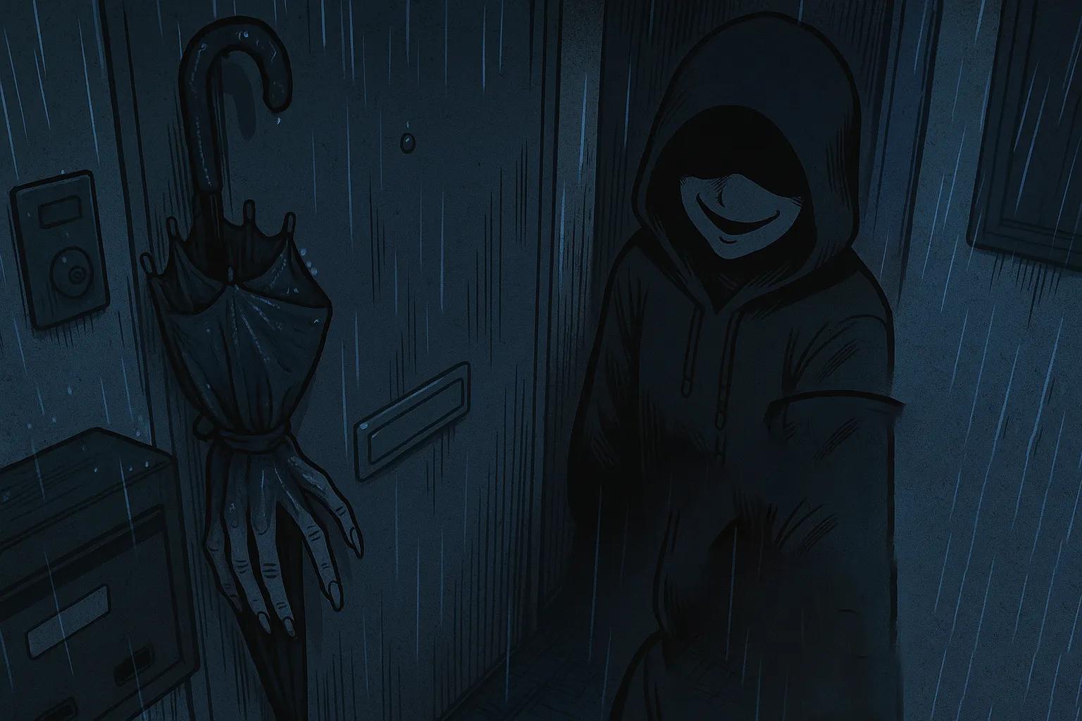 傘を返しにきました