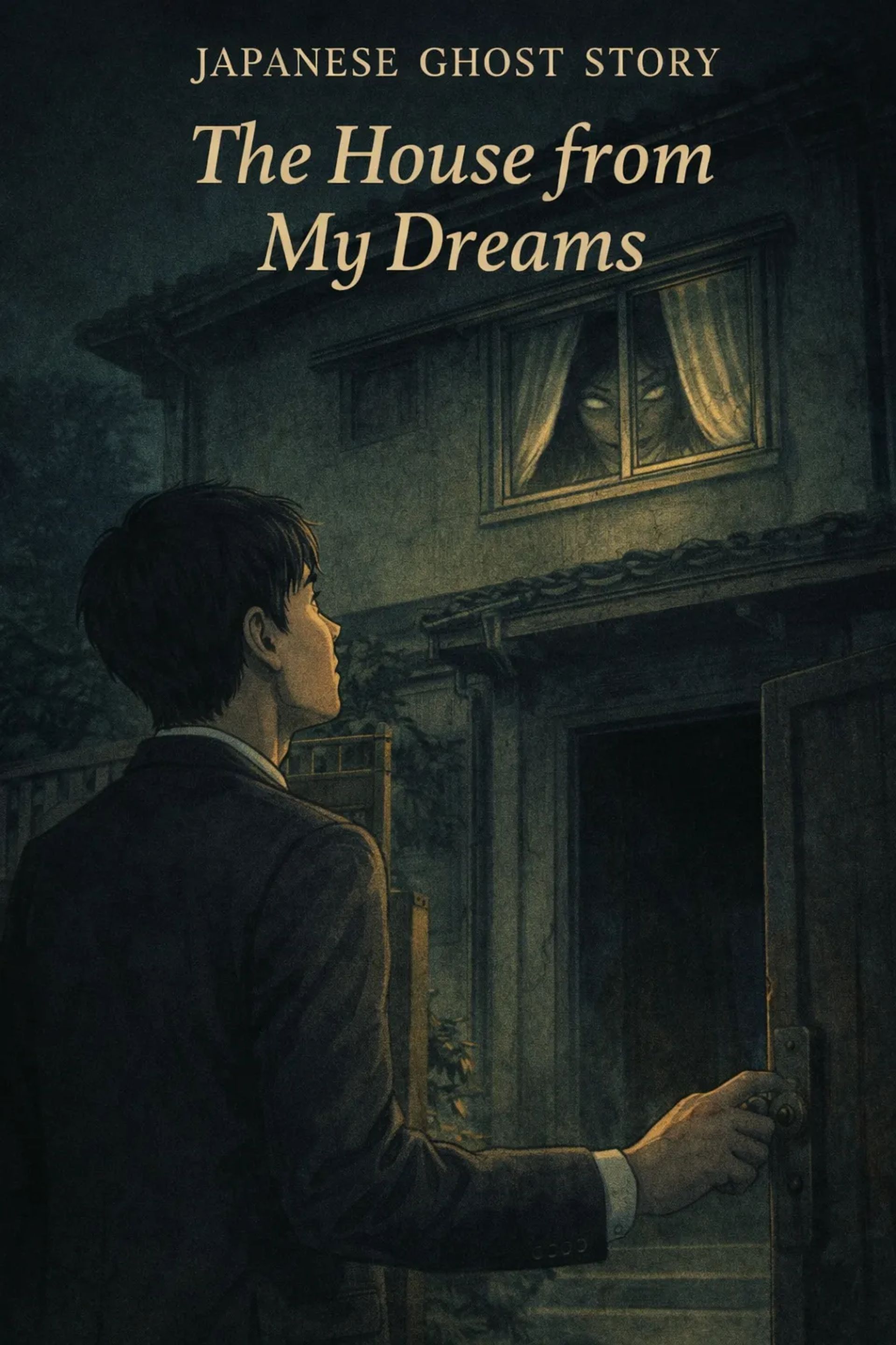 Japanese Ghost Story illustration "title: The House from My Dreams"