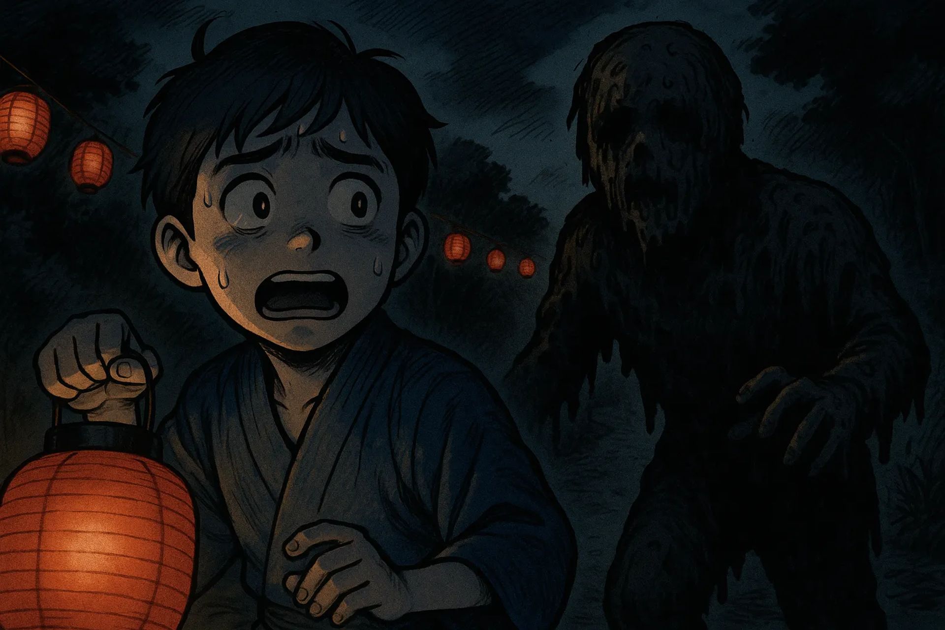 Japanese Ghost Story illustration "title: Japanese Zombie"