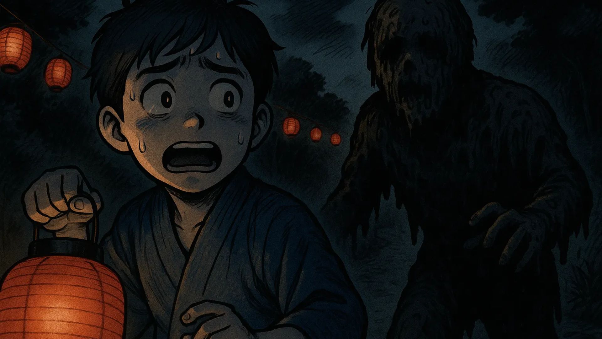 Japanese Ghost Story illustration "title: Japanese Zombie"