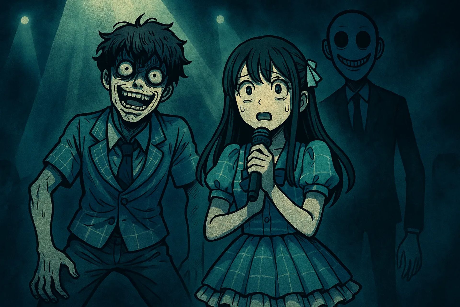 Japanese Ghost Story illustration "title: Idol's Dream"