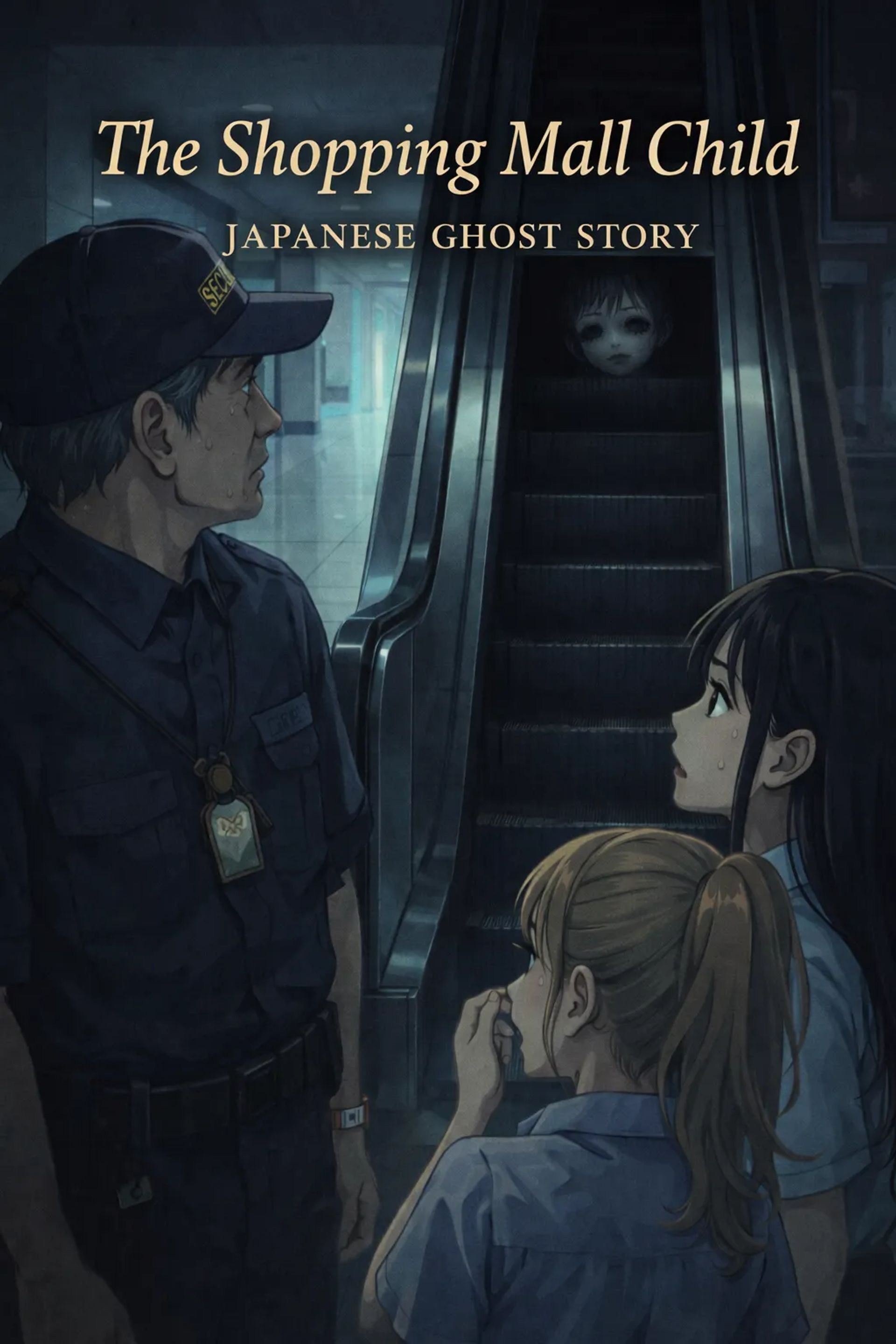 Japanese Ghost Story illustration "title: The Shopping Mall Child"