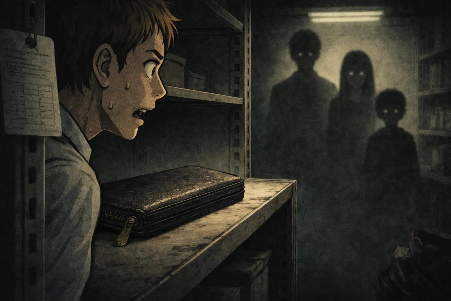 Japanese Ghost Story illustration "title: 回収されない財布"