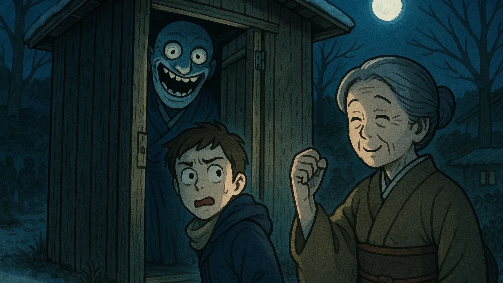 Japanese Ghost Story illustration "title: New Year’s Eve"