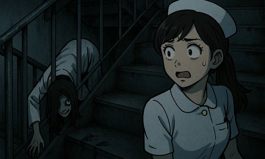 病院の裏階段