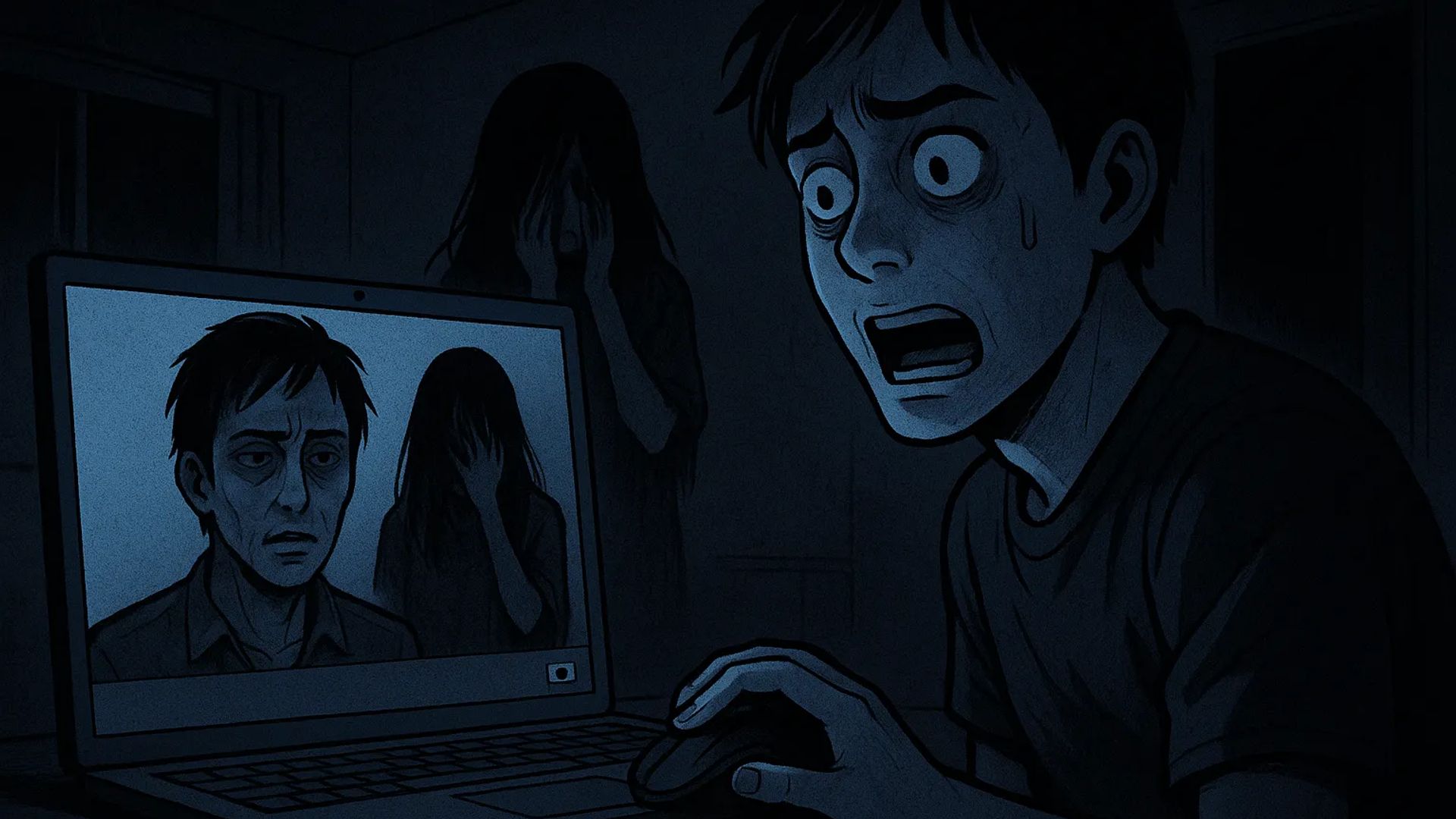 Japanese Ghost Story illustration "title: The Story That Brings the Ghost"