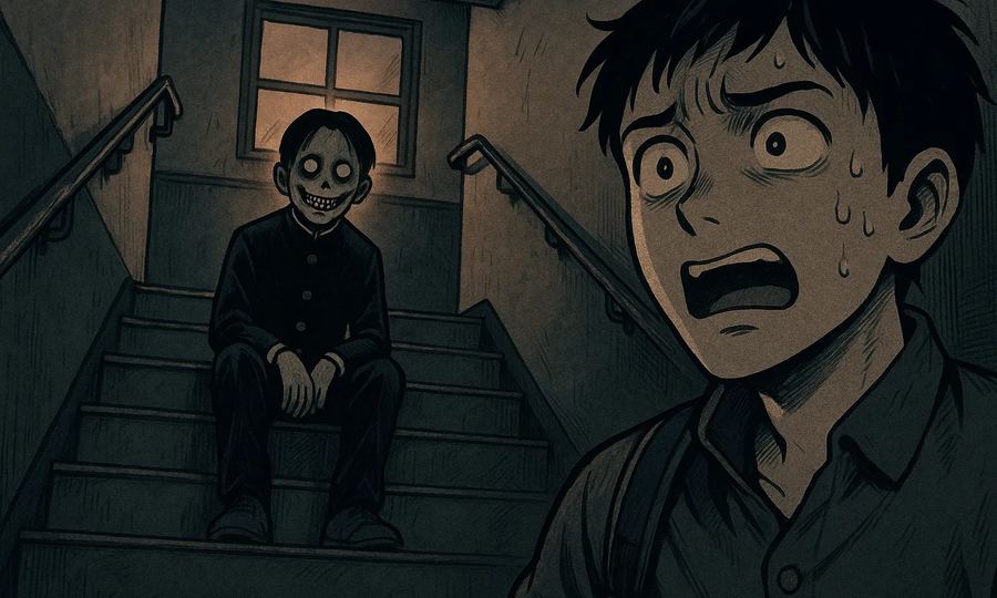 階段の生徒