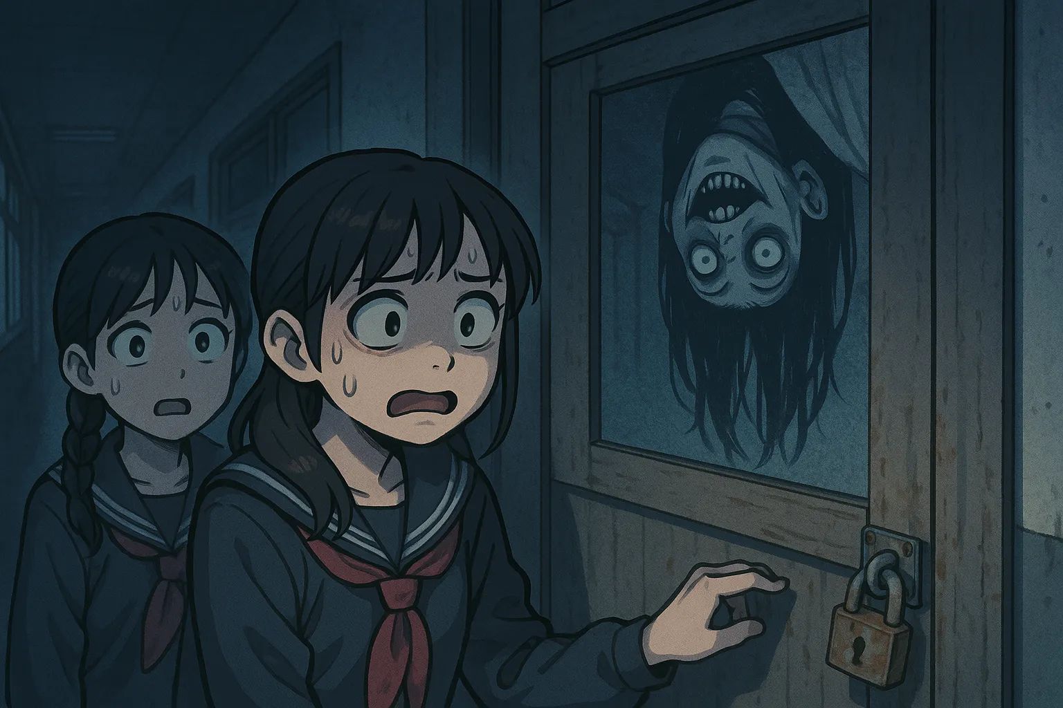 Japanese Ghost Story illustration "title: The Unused Classroom"