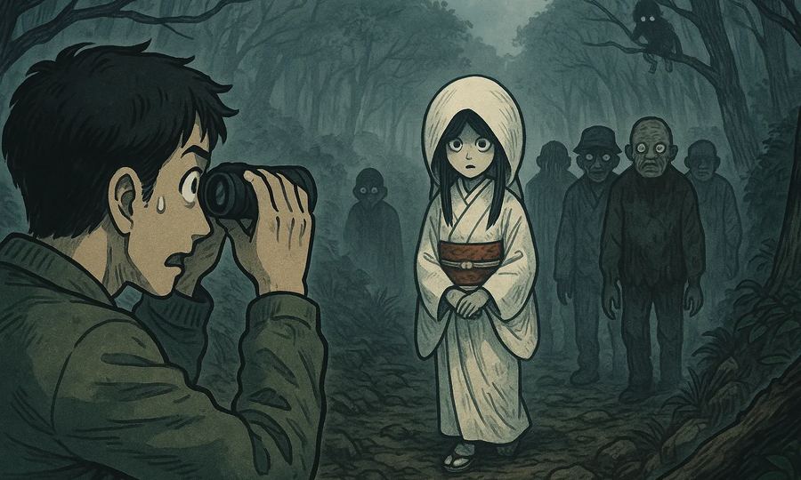 山で見た行列