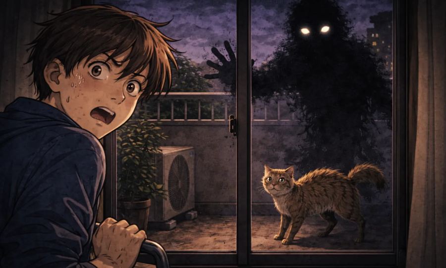 ベランダの猫