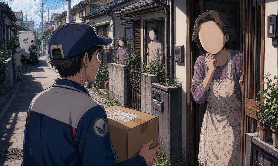 宅配ののっぺらぼう