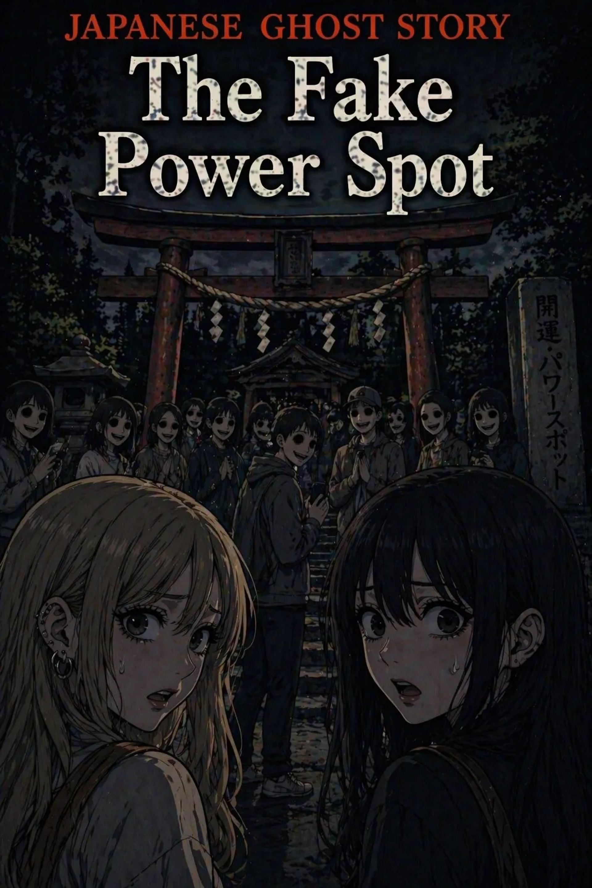 Japanese Ghost Story illustration "title: The Fake Power Spot"