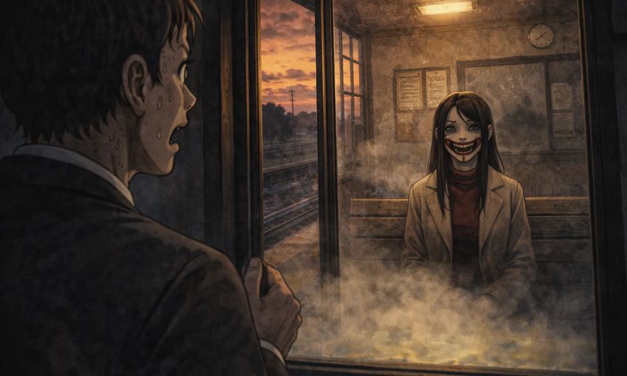 ローカル線の待合室