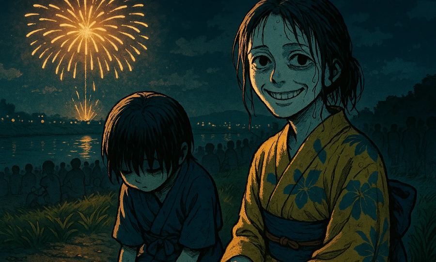 花火の親子