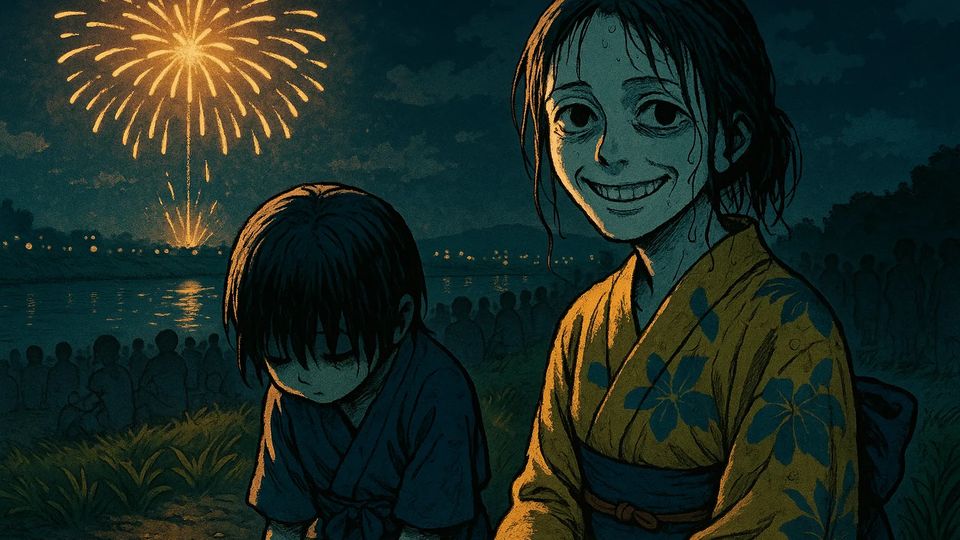 The Mother and Child at the Fireworks