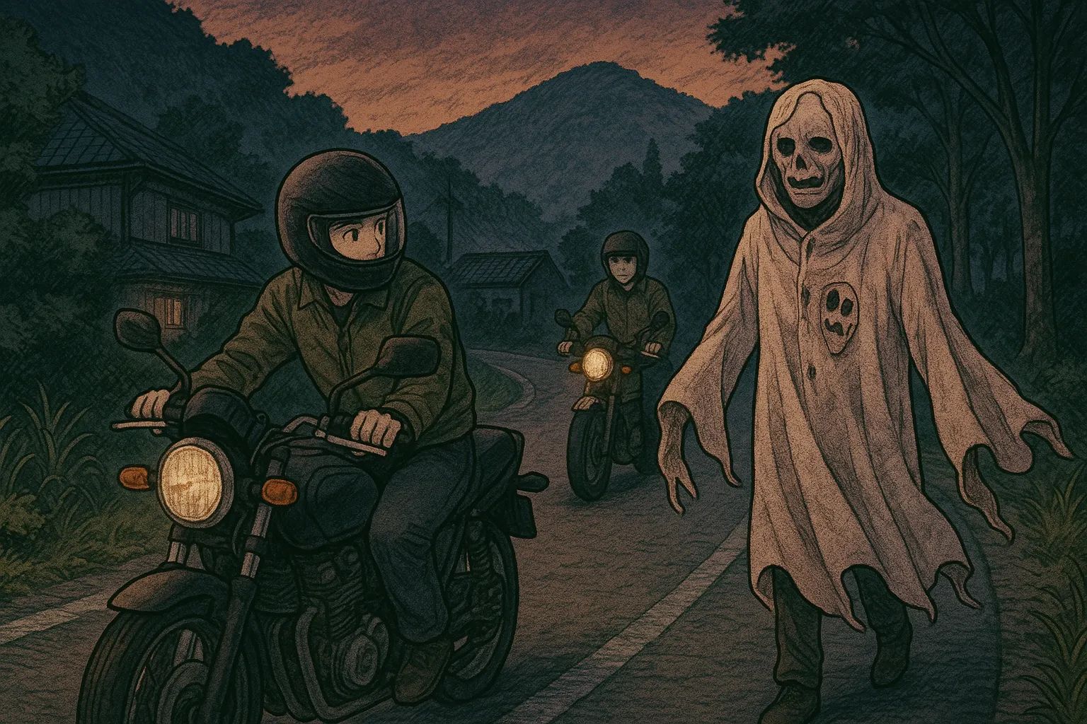 Japanese Ghost Story illustration "title: The Obe-be-san"